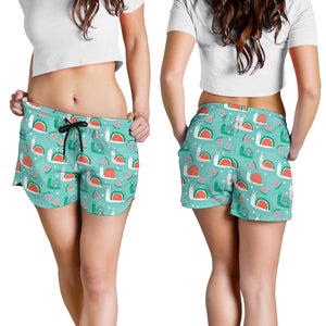 Snail Pattern Print Design 01 Women Shorts