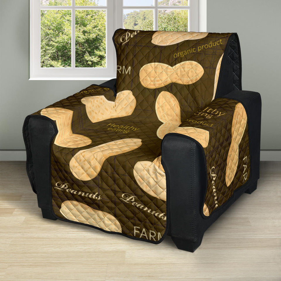 Peanut Pattern Green Background Recliner Cover Protector