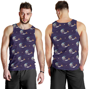 Sleeping Sea Lion Pattern Men Tank Top