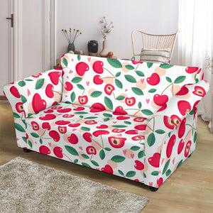 Cherry Heart Pattern Loveseat Couch Slipcover