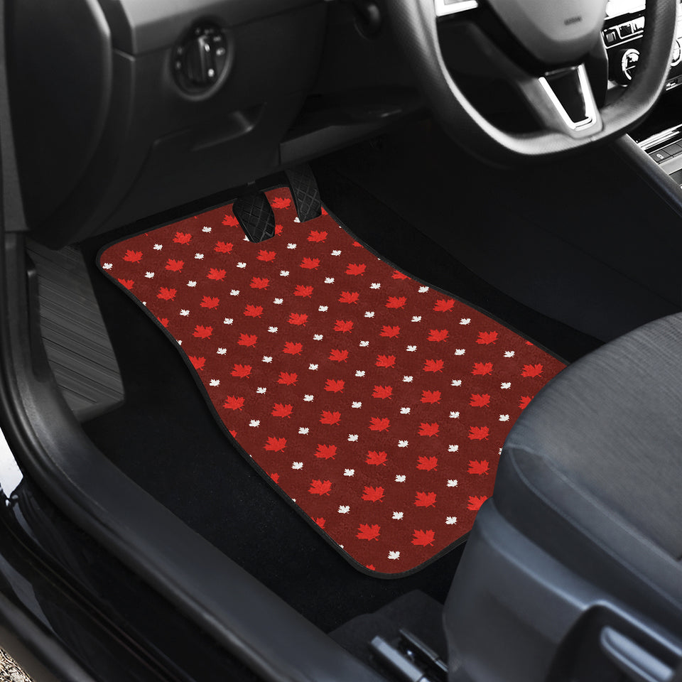 Canadian Maple Leaves Pattern background Front Car Mats