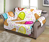 Color Ice Cream Cone Pattern Loveseat Couch Cover Protector