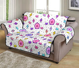 Alarm Clock Pattern Loveseat Couch Cover Protector