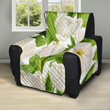 White Tulip Pattern Recliner Cover Protector