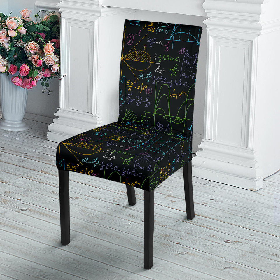 Math Pattern Print Design 04 Dining Chair Slipcover