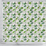 Lotus Waterlily Pattern Shower Curtain Fulfilled In US