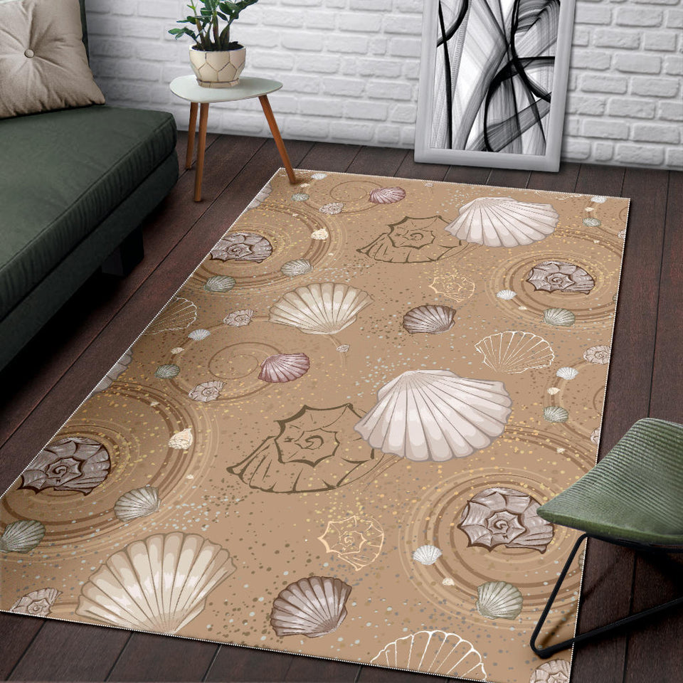 Shell Pattern Sand Area Rug