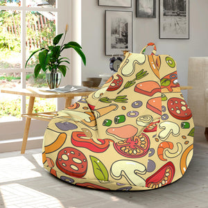 Pizza Pattern Background Bean Bag Cover