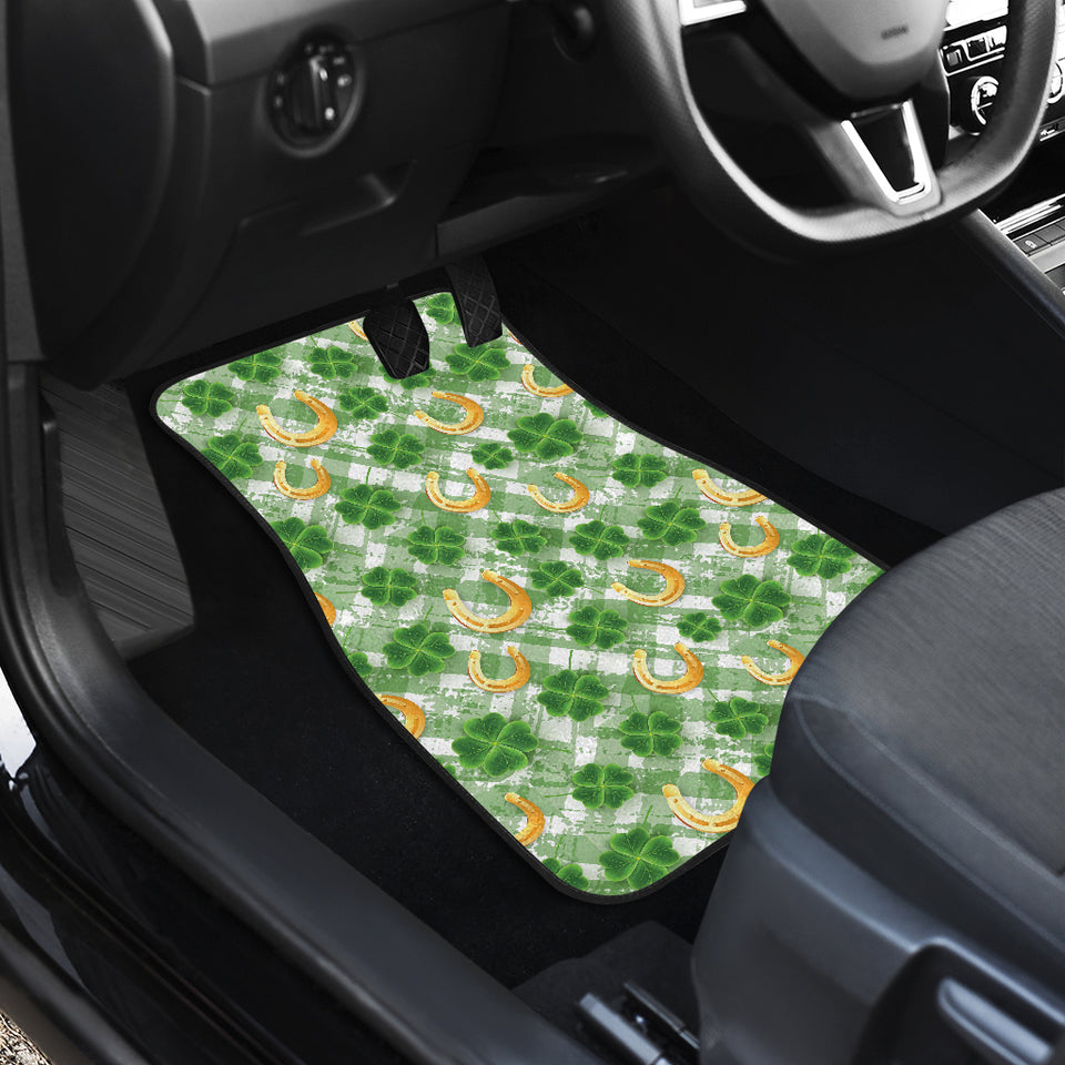 Horseshoes Pattern Print Design 05 Front and Back Car Mats