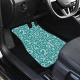 Math Pattern Print Design 05 Front and Back Car Mats