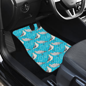 Seagull Pattern Print Design 02 Front and Back Car Mats