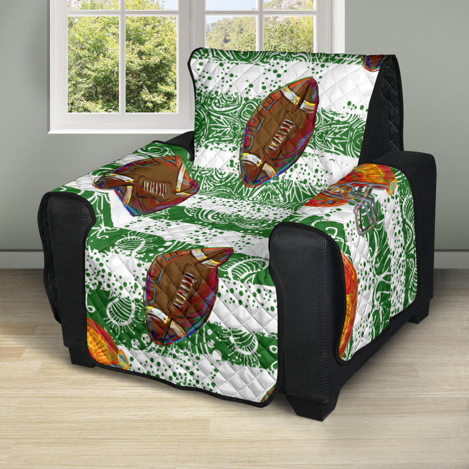 American Football Ball Helmet Pattern Recliner Cover Protector