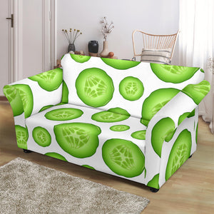 Sliced Cucumber Pattern Loveseat Couch Slipcover