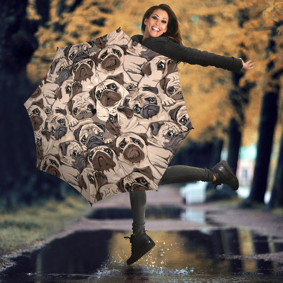 Pug Pattern Background Umbrella