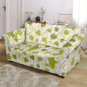 Grape Pattern Background Loveseat Couch Slipcover