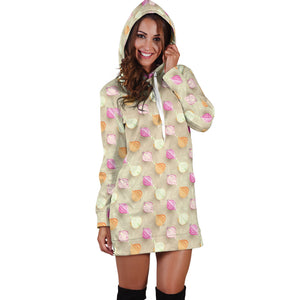 Onion Pattern Theme Women Hoodie Dress