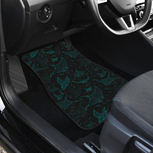 Stingray Pattern Print Design 02 Front and Back Car Mats