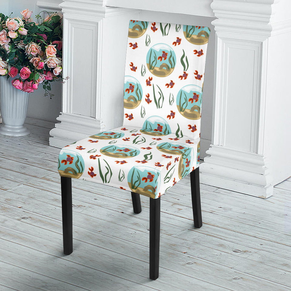 Goldfish Pattern Print Design 01 Dining Chair Slipcover