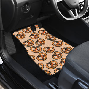 Pretzels Pattern Print Design 02 Front and Back Car Mats