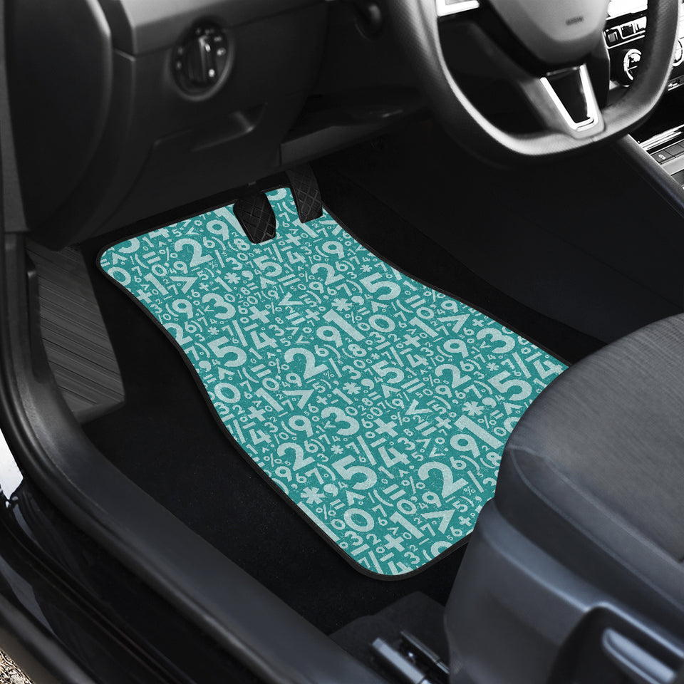 Math Pattern Print Design 05 Front Car Mats