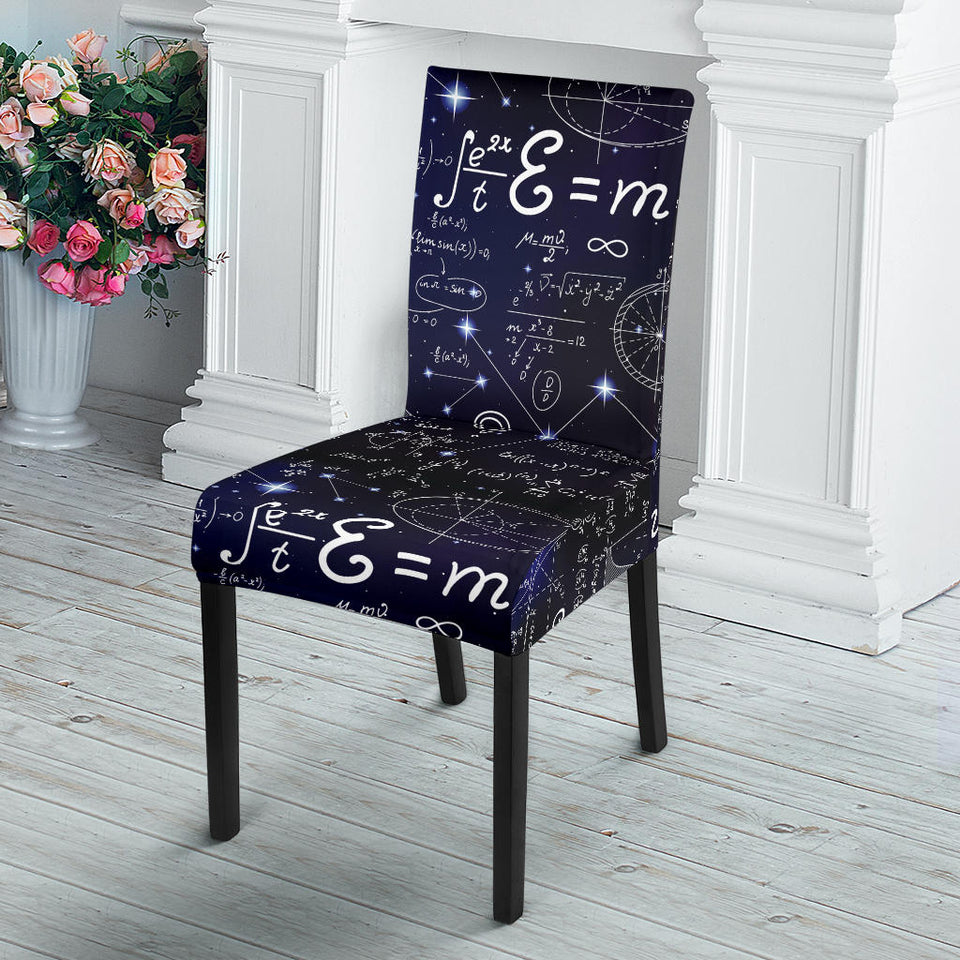 Math Pattern Print Design 02 Dining Chair Slipcover