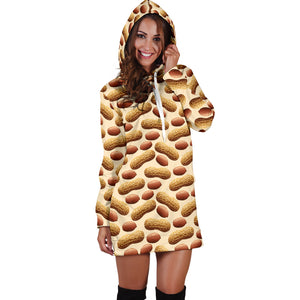 Peanut Pattern Women Hoodie Dress