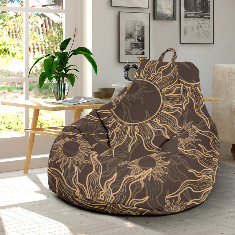 Sun Pattern Theme Bean Bag Cover