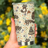 Raccoon Pattern Tumbler