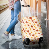 Red and Orange Maple Leaves Pattern Luggage Covers
