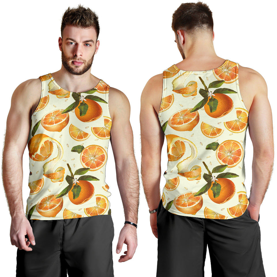 Orange Pattern Men Tank Top