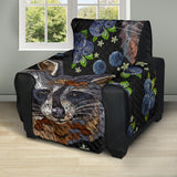 Raccoon Blueburry Pattern Recliner Cover Protector