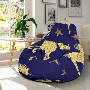 Unicorn Gold Pattern Bean Bag Cover