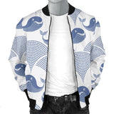 Whale Pattern Men Bomber Jacket