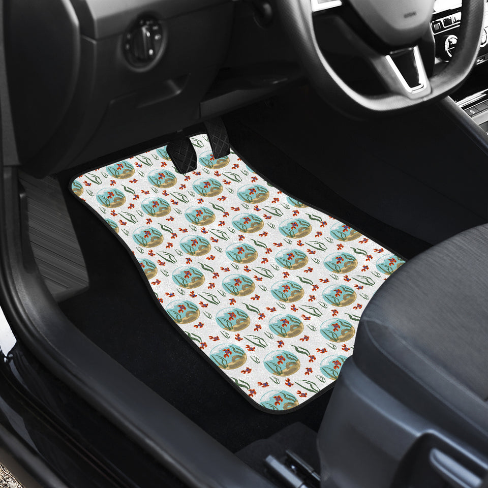 Goldfish Pattern Print Design 01 Front Car Mats