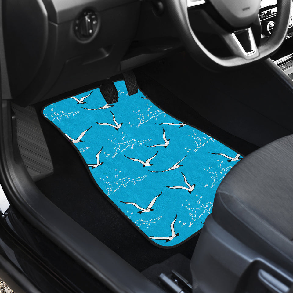 Seagull Pattern Print Design 05 Front and Back Car Mats