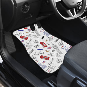 British Pattern Print Design 01 Front Car Mats