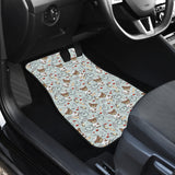 Teddy Bear Pattern Print Design 02 Front Car Mats