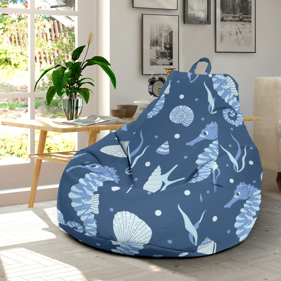 Seahorse Shell Pattern Bean Bag Cover