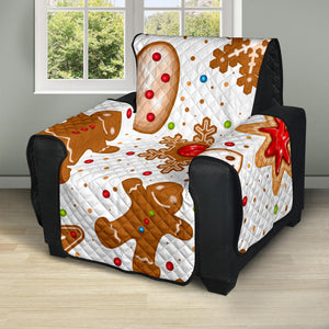 Christmas Cookie Pattern Recliner Cover Protector