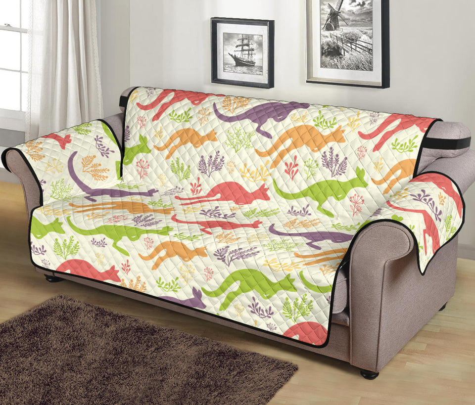 Colorful Kangaroo Pattern Sofa Cover Protector