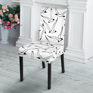 Seagull Pattern Print Design 04 Dining Chair Slipcover