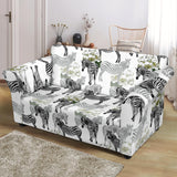 Zebra Pattern Loveseat Couch Slipcover