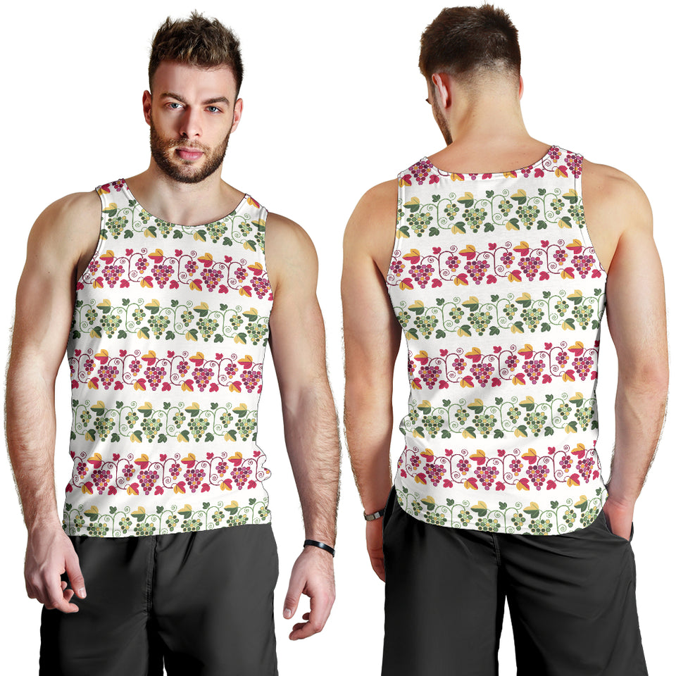 Grape Grahpic Decorative Pattern Men Tank Top