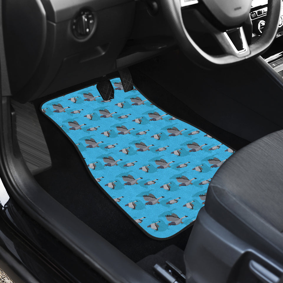 Pigeon Pattern Print Design 05 Front Car Mats