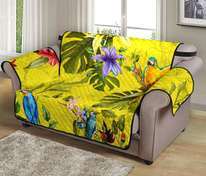 Colorful Parrot Pattern Loveseat Couch Cover Protector