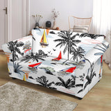 Sailboat Pattern Background Loveseat Couch Slipcover