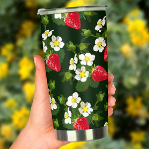 Strawberry Pattern Background Tumbler