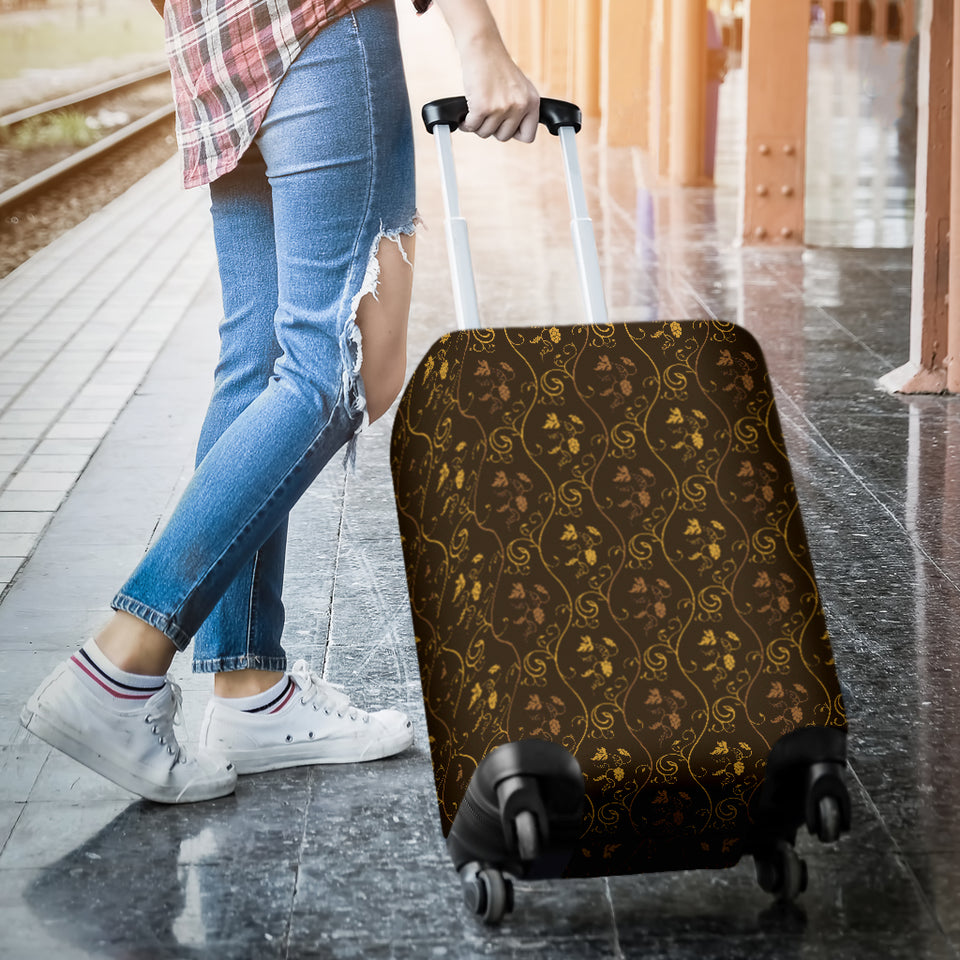 Gold Grape Pattern Luggage Covers