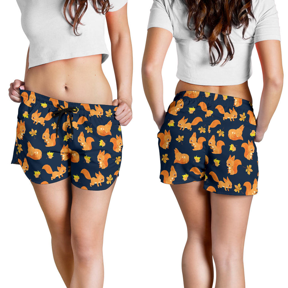 Squirrel Pattern Print Design 05 Women Shorts
