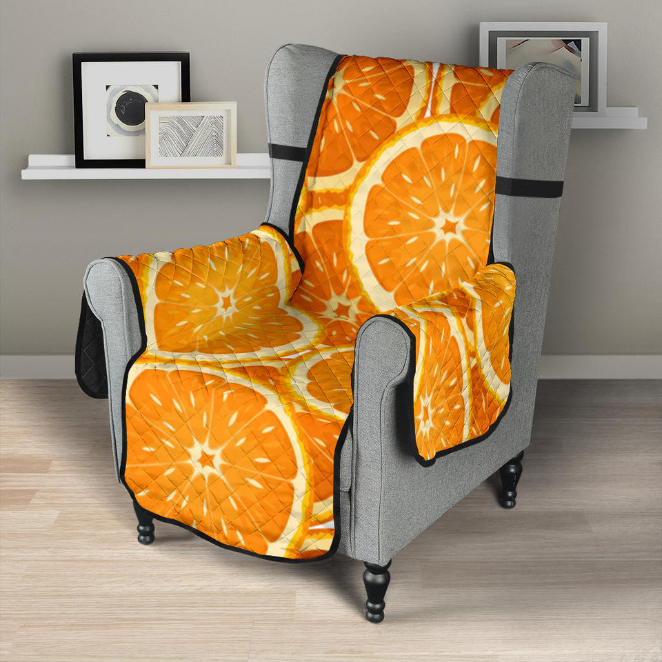 Sliced Orange Pattern Chair Cover Protector